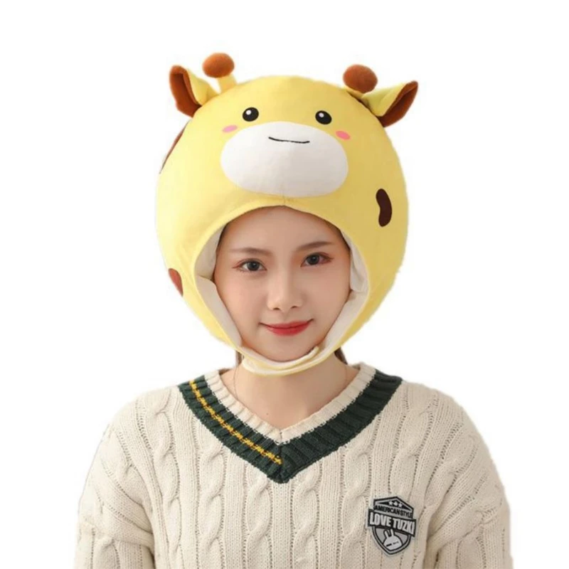

Cartoon Round Headgear Round Deer Hat Halloween Prop for Doll Toy Dress Up Cospl