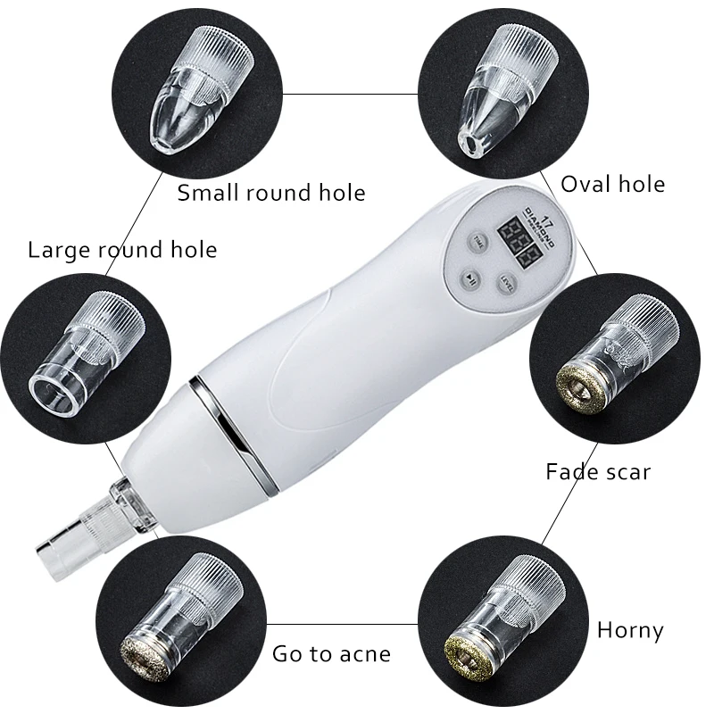 Micro Acne Remover Vacuum Massage Acne Removal Facial Smoothing Cleansing Skincare Drinding Diamond Pen  home beauty equipment 6