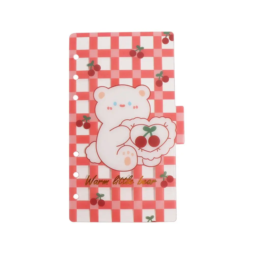 5장 A6 루즈리프 노트 리필 용지 벚꽃 스프링 바인더 디바이더 페이지 분리지 인덱스 바인더 내지 6홀