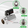 Brass Mini Ball Valve 1/4 and 3/8 Female x Male Shut-Off Valve switch control for Water Pumps Tanks Outdoor Faucet Air 3