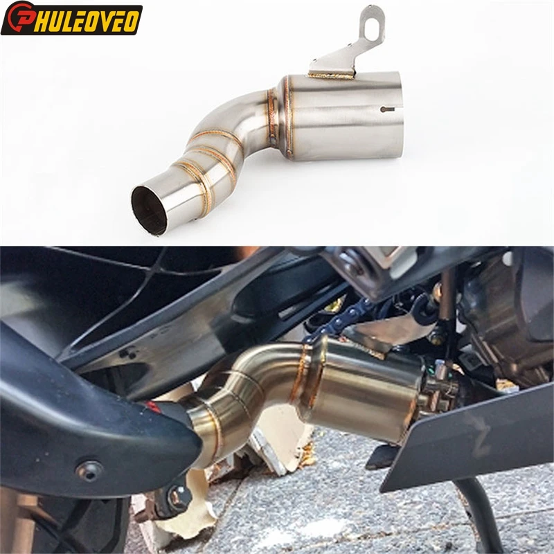 Per Ktm 125 250 390 Duke 2021-2023 Scarico Moto Fuga Moto Silenziatore Collegamento Centrale Tubo Connet Originale Silenziatore Di Scarico Pot