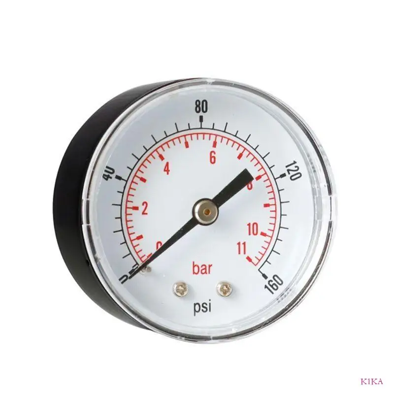 K1KA 압력 게이지 52mm 다이얼 1/4 BSPT 수평 0/15,30,60.100,160,300 PSI 및 Bar