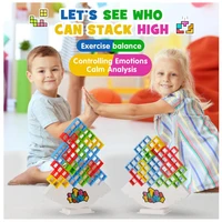 New 3D Tetris Tower Balancing Stacking Toys, Board Games for Kids,Puzzle Board Assembly Brick Educational, Parties, Travel Toys 1