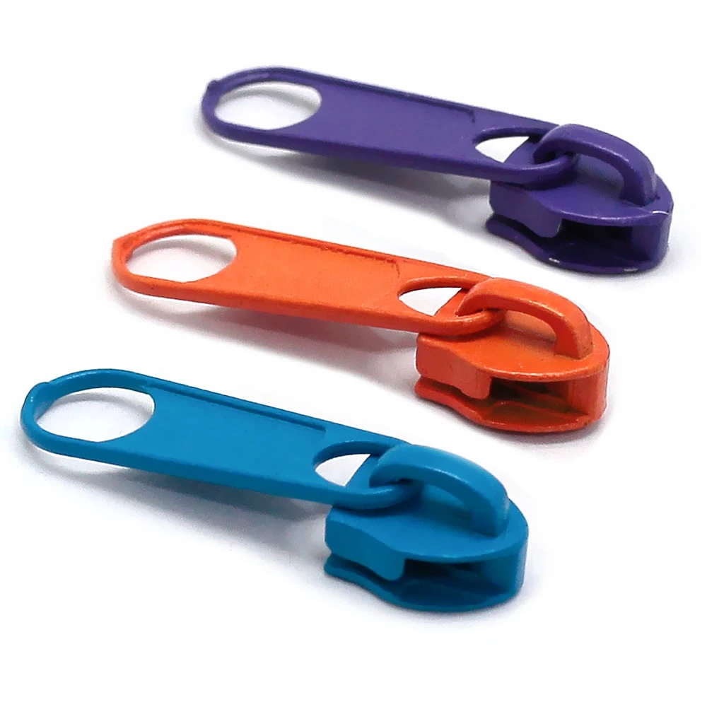 10 PCS/Lot Color 5# Nylon Zipper Slider Fashion Zipper Puller For DIY Handwork Bag Sewing Slider Tools zipper pullers zipper sliders zipper heads zipper accessories