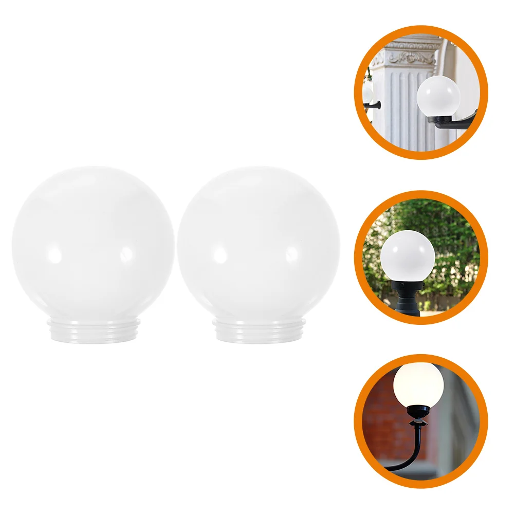 

White Acrylic Lamp Post Globe Lock Neck Frosted White Globe Lamp Shade Replacement