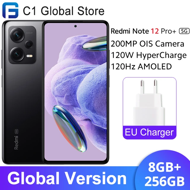 Xiaomi Redmi Note 12 Pro Plus, versión Global, 5G, 8GB + 256GB, cámara de  200MP, 120Hz, AMOLED, carga de 120W - AliExpress