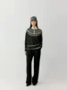 Women Fine Wool Sweater Half-high Collar Color Blocked Pullover Female Cashmere Half Zipper Knitwear Autumn Winter Casual Tops 3
