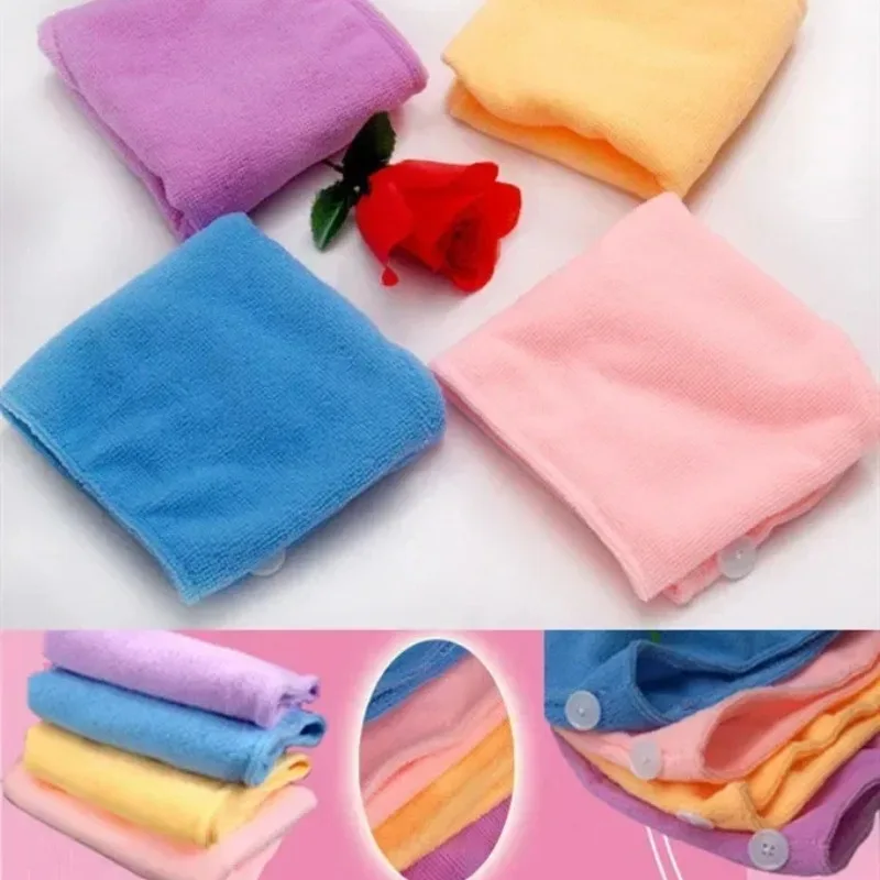 1PC Women Ultra Absorbent Quick Dry Towel Head Wrap Wringing Hair Turban Womens Super Soft Hair Drying Cap Bath Accessories