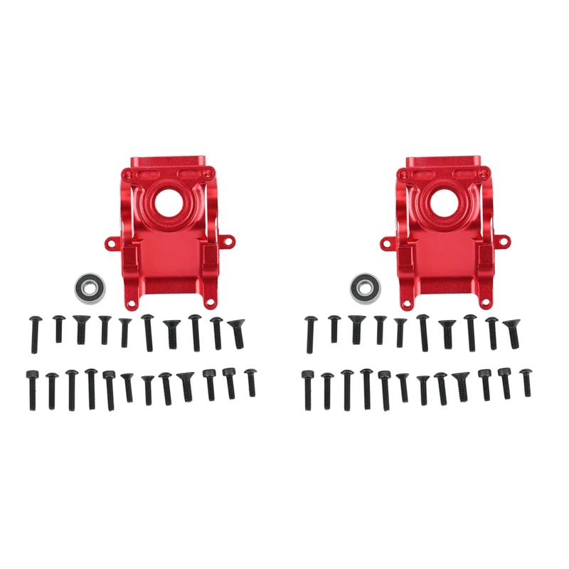 

2X Metal Front Rear Gearbox Case Housing Set For Arrma 1/8 Kraton Outcast Senton Talion Typhon 1/7 Infraction RC Car,Red