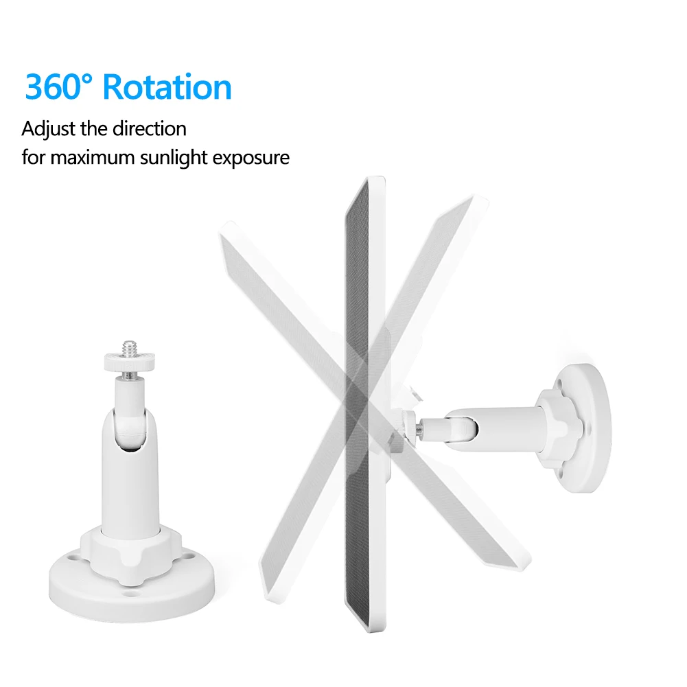 Arlo Pro 5S/4/3 조절식 벽 마운트 태양열 충전 패널, 흰색 6W, 5 V