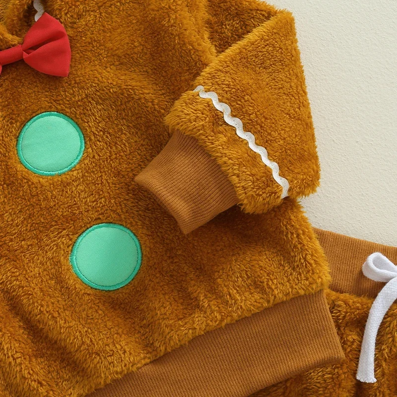Kids Clothing Set Baby Boy Gingerbread Christmas Outfit 2Pcs