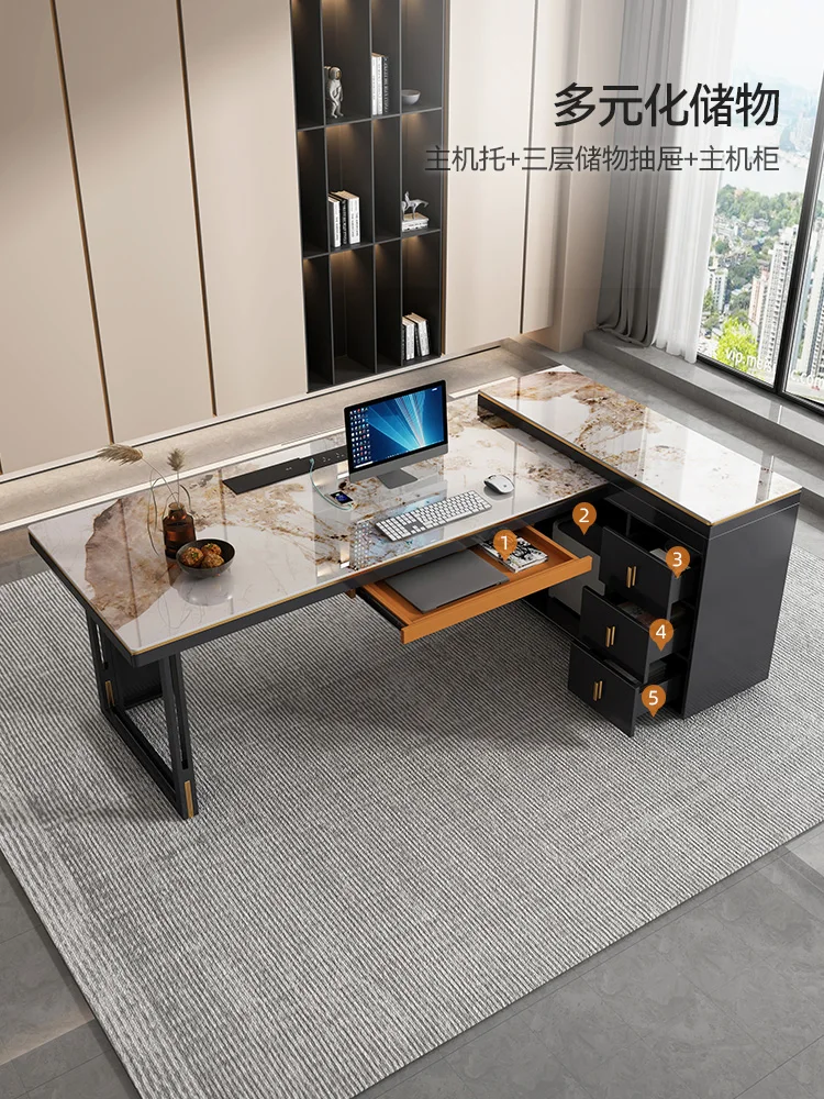 Luxury Slate Desk Modern Simple Study Corner Desk Italian Style Minimalist  Home Computer Desk Chair Office Desk - Office Desks - AliExpress