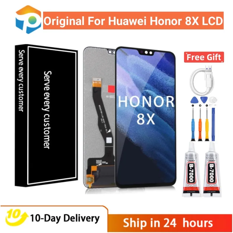 Original Test AAA For Huawei Honor 8X LCD Screen Replacement Honor 8X LCD Display Touch Screen With Frame Phone Repair Parts