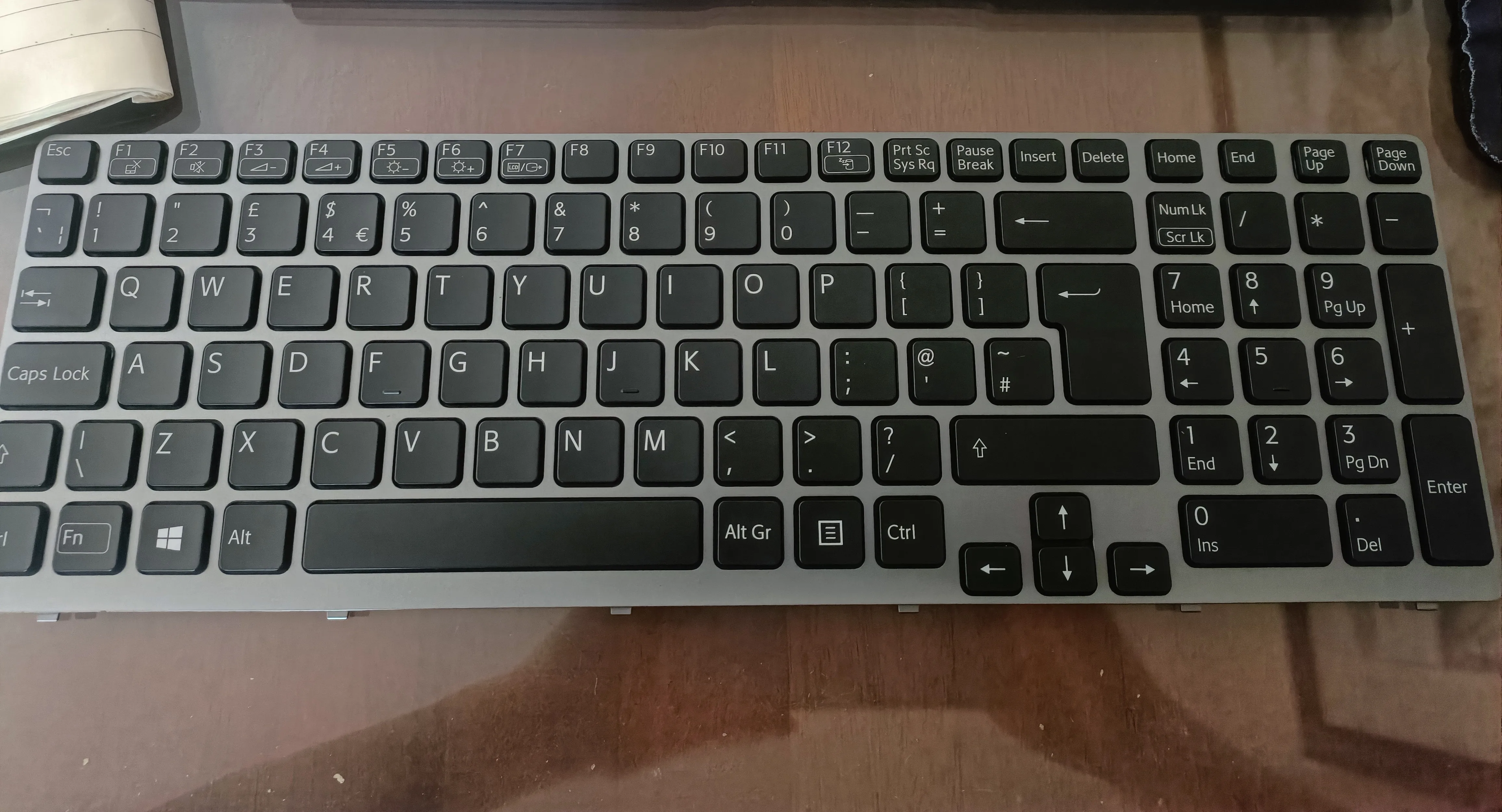 Teclado do Portátil Inglês Retroiluminado Preto Apto para Sony Vaio Sve151j11l Sve151j11m Sve151j13l Sve151j13m Novo