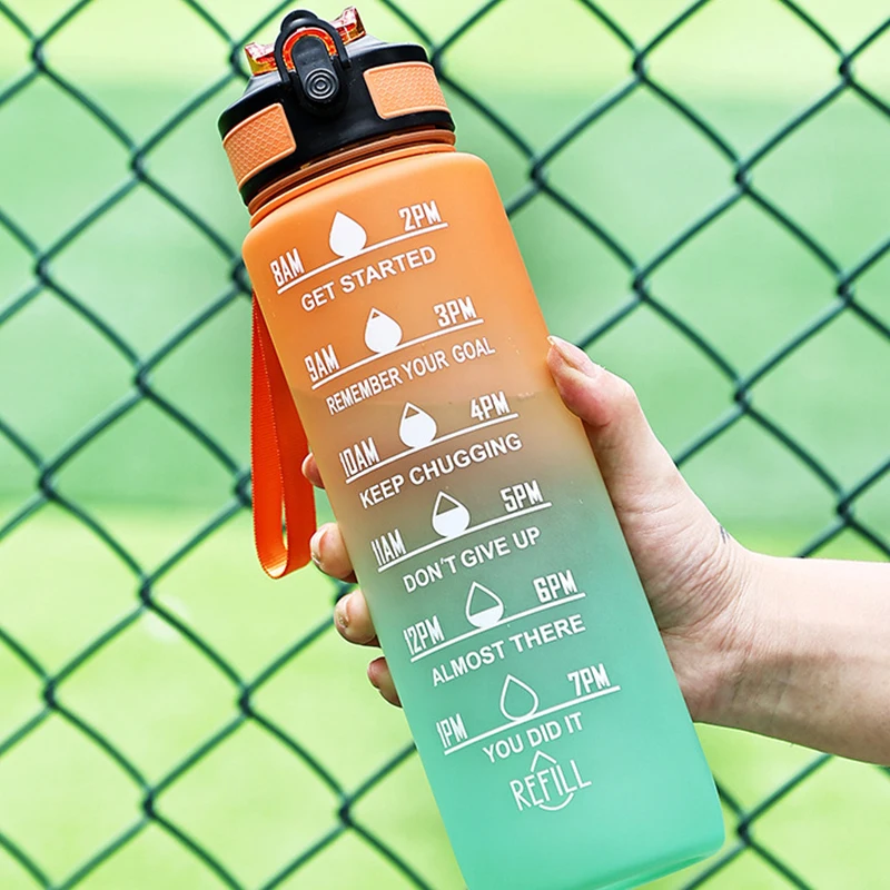 Sports Water Bottle 1 Liter Leakproof For Outdoor Travel Gym Fitness