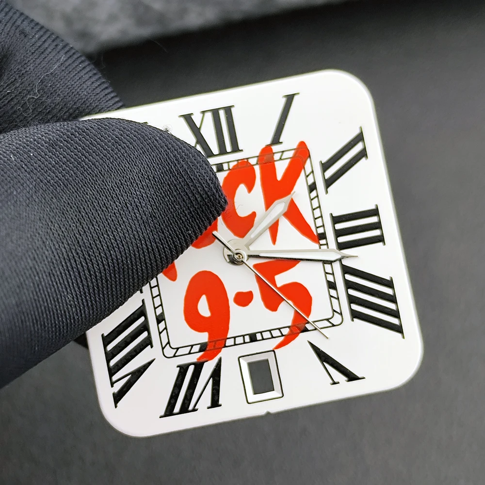 Square Dial 'Time is Money' Customized Watch Face for Premium Watch Accessories