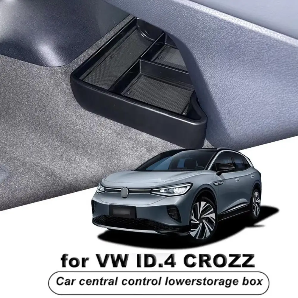 Plateau De Rangement Pour Console Centrale Volkswagen ID.4 X/Crozz (2021-2024) - Plastique ABS Avec Tapis Caoutchouc - Installation Facile Sans Perçage - 9