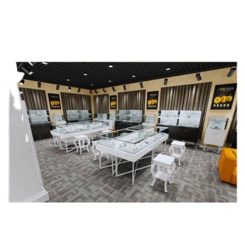 

custom.Lishi Modern Designed Jewelry Shop Display Stands Showcase Customized Wooden Jewelry Cabinet Kit