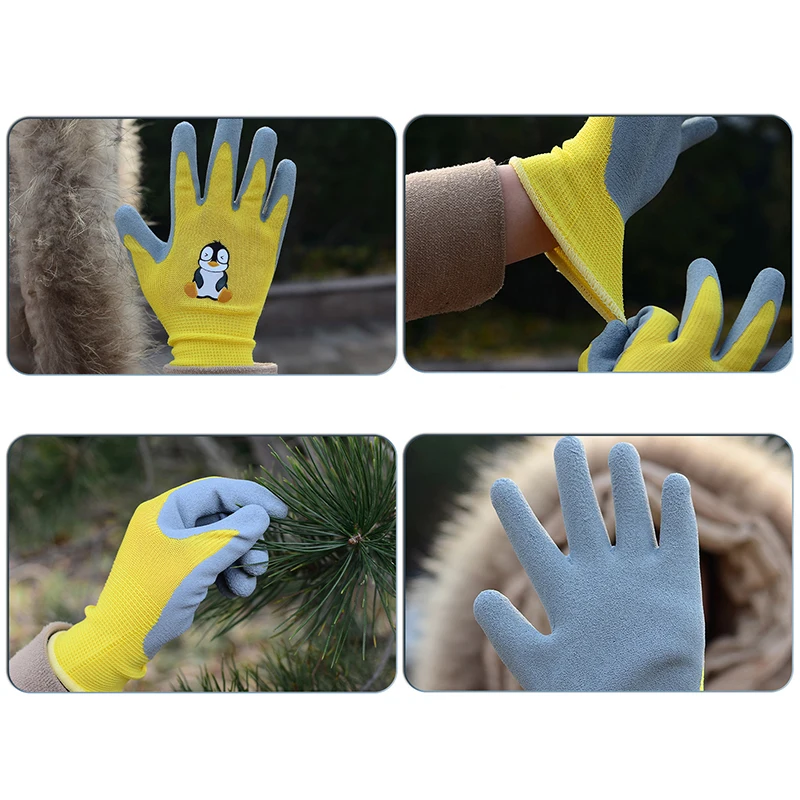 Gardening Gloves Kids Durable Waterproof Garden Work Gloves Non-Slip Children Safety Yard Work Gloves Portable Garden Supplies 3