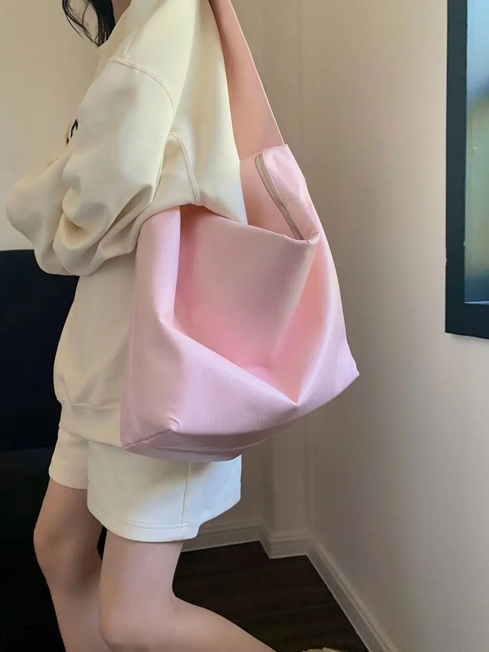 Women Tote Crossbody Bags High Capacity 2023 New Solid Color
