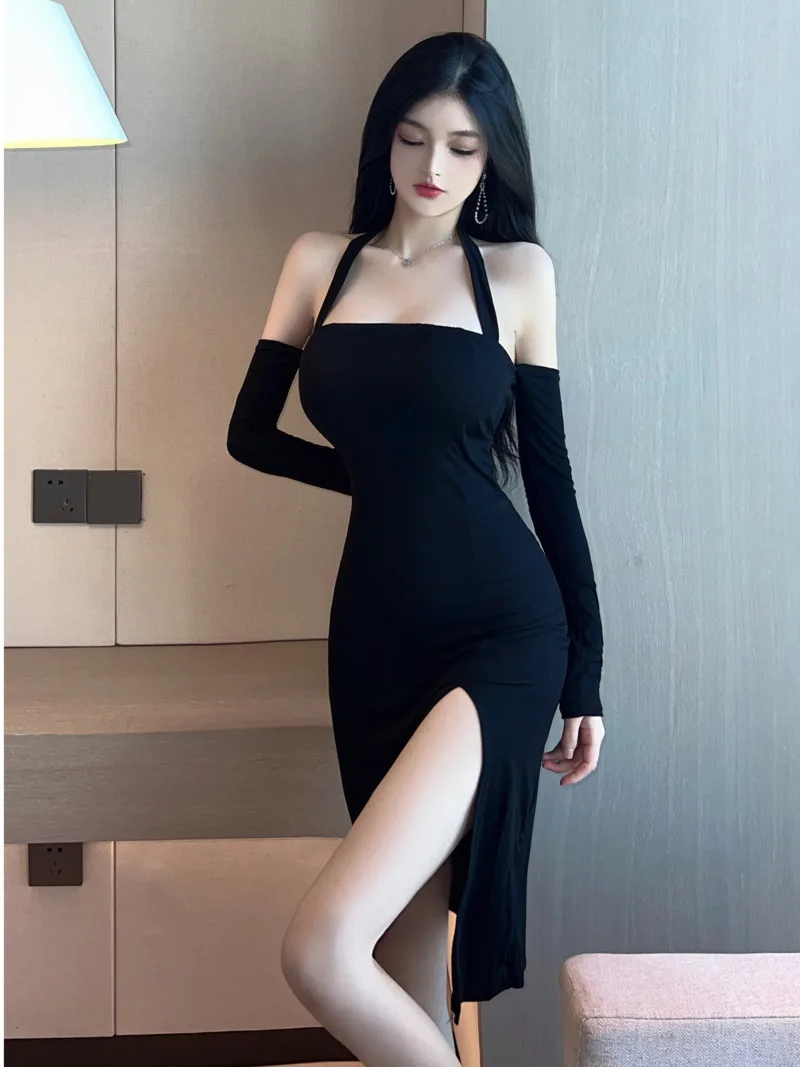 2023-Summer-New-Women-s-Sexy-Spicy-Girl-Hanging-Neck-backless-Slim ...