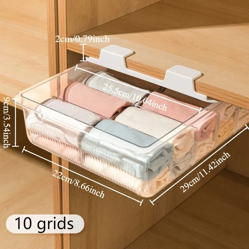 Description Picture 3 of item1/10/15 Grids Drawer Divider Adjustable Combination Partition Storage Shelves Wardrobe Closet Separator Underwear Socks Storage