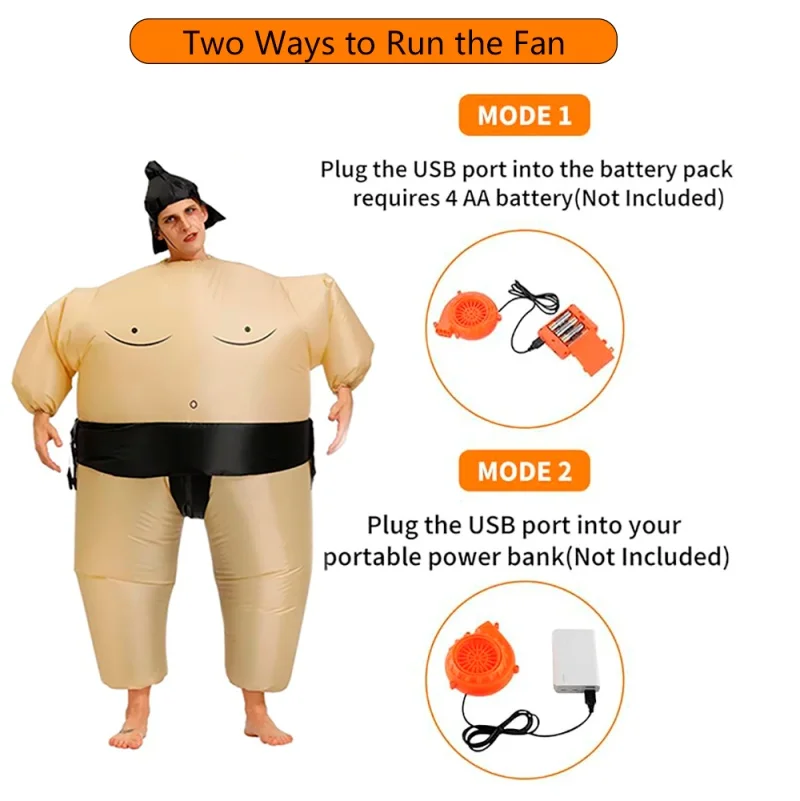 Inflatable Sumo Costume Toy Party Role Play Dress Up Funny Fighter Costumes Suit Disfraz Halloween Adult Cosplay Costumes Prop 5