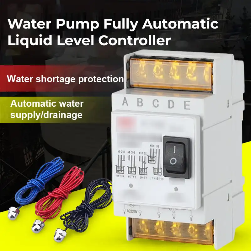 Fully Automatic Water Level Controller Switch 25A 220V Water tank Liquid Level Detection Sensor Pump Controller water level switch liquid level sensor water pump controller