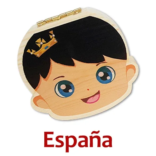 Spain English Baby Wood Tooth Box Organizer Milk Teeth Storage Collect Teeth Umbilica Save Gifts Baby Tooth Box wooden storage box tooth box wooden memorial box baby memory box