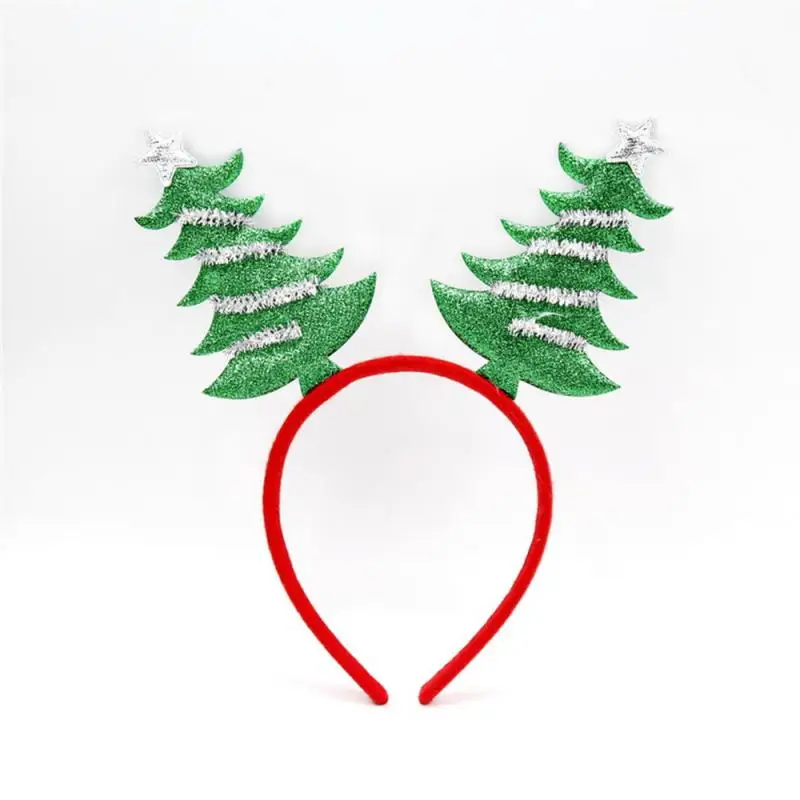 Christmas Headbands Cute Christmas Hair Hoop Santa Claus Hair Band Reindeer Snowman Head Hat Toppers Funny Holiday Party