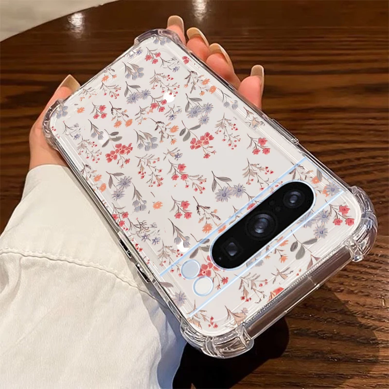 Floral Design Transparent Phone Case
