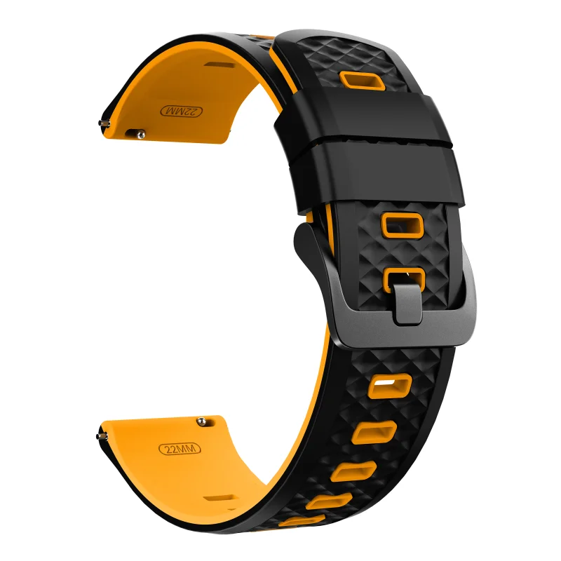 Universal 22mm Silicone Smartwatch Band - Versatile Sports Bracelet in Multiple Colors