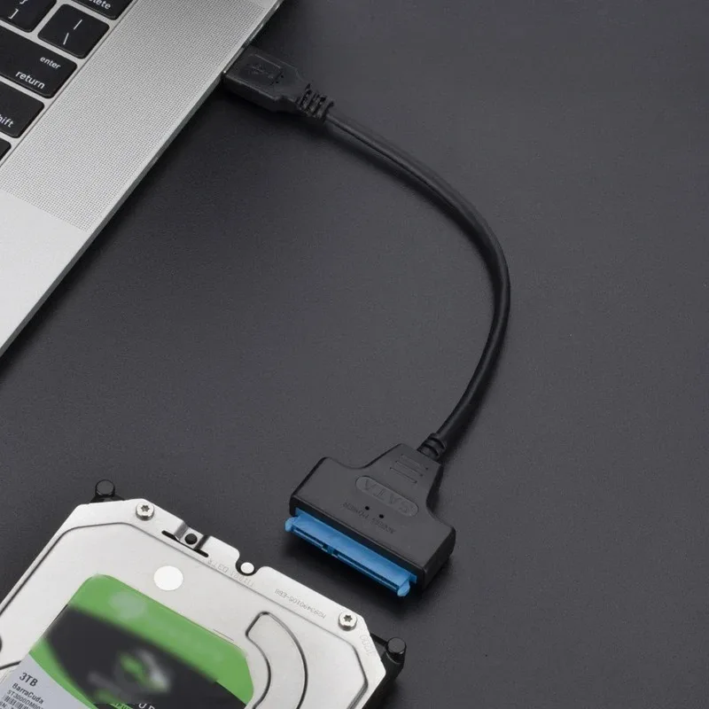 2.5인치 HDD/SSD 하드 드라이브용 SATA to USB 3.0 / 2.0 / Type-C 어댑터 케이블, 데이터 전송 및 저장 확장 지원