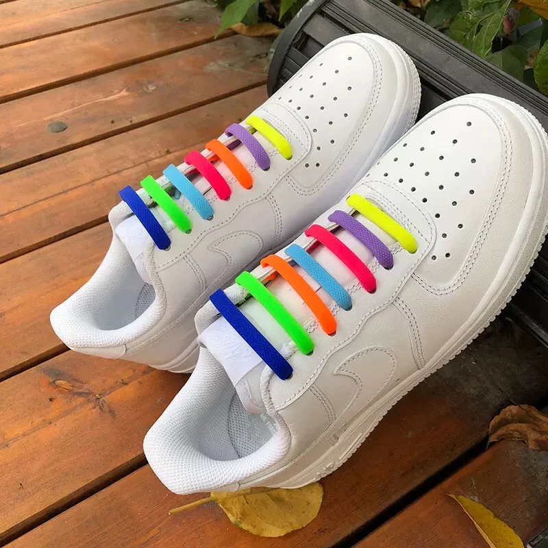 16 Stuks Elastische Schoenveters Voor Sneakers Siliconen Stretch Schoenveters Zonder Stropdas Schoenveter Voor Kinderen Schoenen Rubberen Band Schoenveter Schoenveters