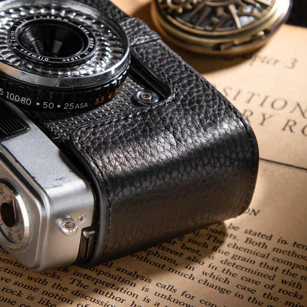 オリンパスペン EE-3/EE/EE-2 ケース本革ハーフカバーバッグケース