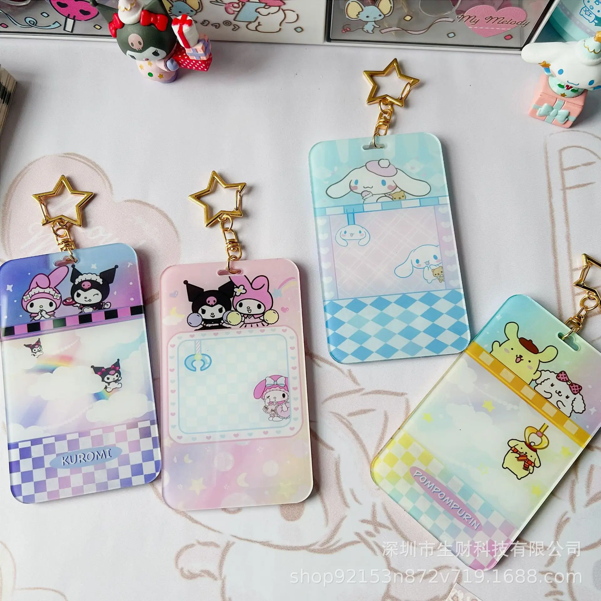 Милый брелок-подвеска в стиле аниме Sanrio Kuromi, акриловая кукла, захватывающая машинку, стильное украшение для сумок, мультяшный аксессуар