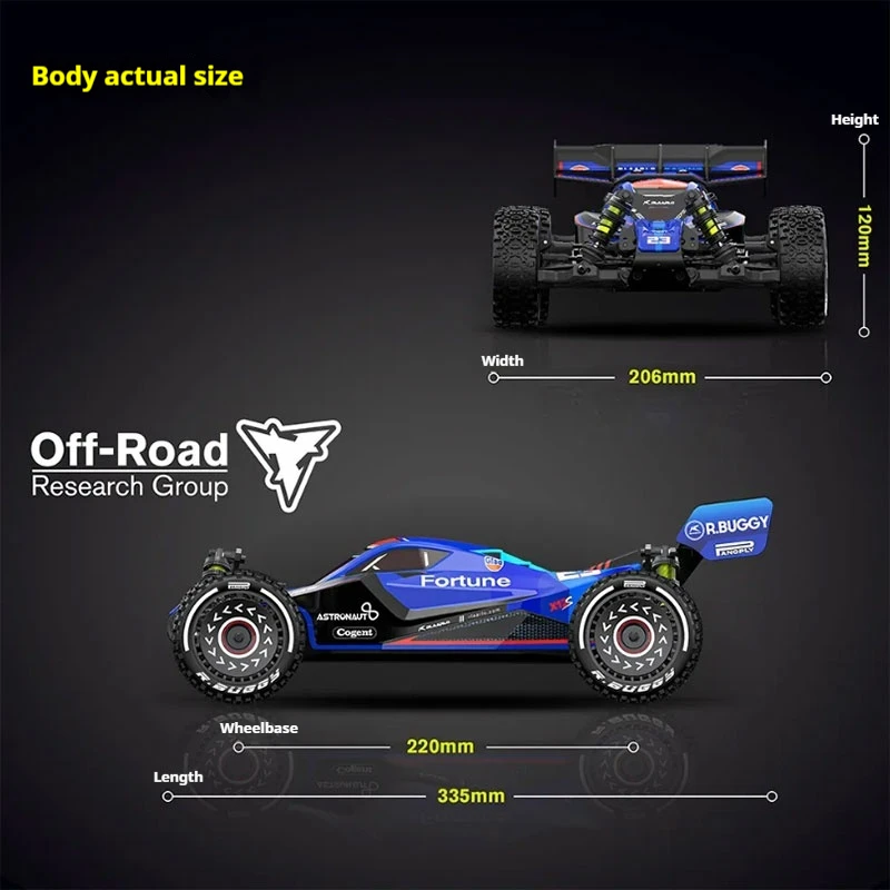 RLAARLO X12S Brushless 1:12 Electric Cross-Country RC Remote Control Car Four-Wheel Drive High-Speed Drift Remote Control Car 4