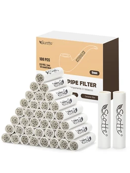 Scotte Pipe Filters 9mm Activated Carbon Tobacco Pipe Filter with Dual Ceramic Cap 100 pcs Filter Core for Pipe Smoking Accessories Fashionable Canes Other Apparel Accessories cb5feb1b7314637725a2e7: ivory 