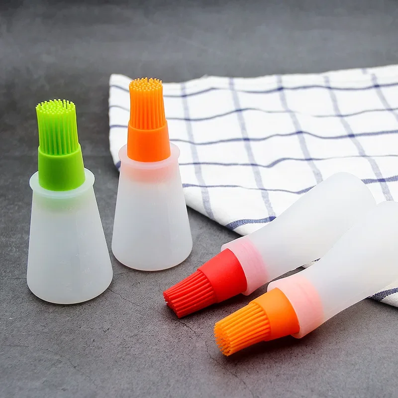 BBQ Oil Brushes Liquid Oil Pastry Kitchen Baking Silicone Bottle Brush Portable Grill Tool Kitchen Tools For BBQ silicone spatula pastry brush