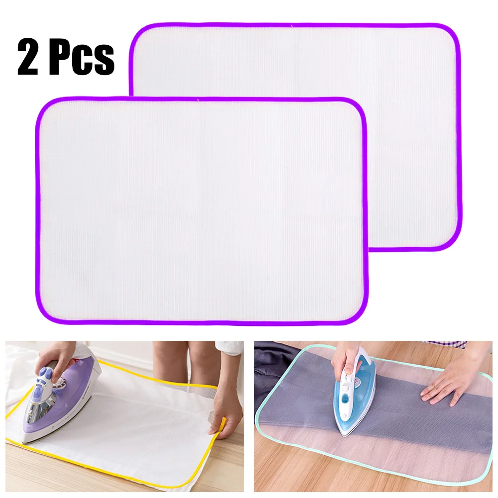 2pcs Anti-scalding Insulation Pad Board For Clothes Protective Cloth Guard Heat Resistant Ironing Sewing Tools Mesh Fabric