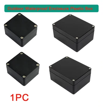 Black Outdoor Waterproof Enclosure Plastic Box Electronic Project Instrument Case Electrical Project Box Junction Box Housing