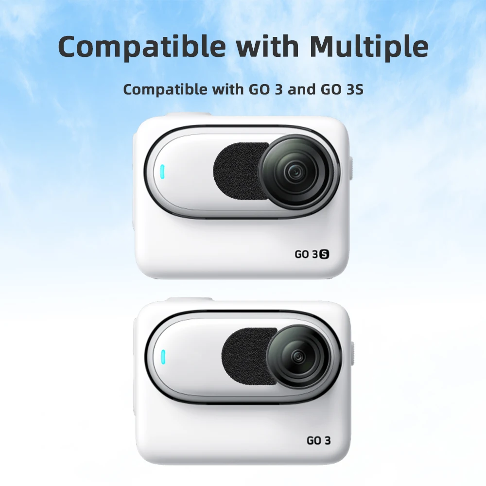 Insta360 GO 3S용 소음 감소 및 방풍 코튼 패드 6개, 바람 소음 감소 360 GO3S GO3 마이크 윈드 마프