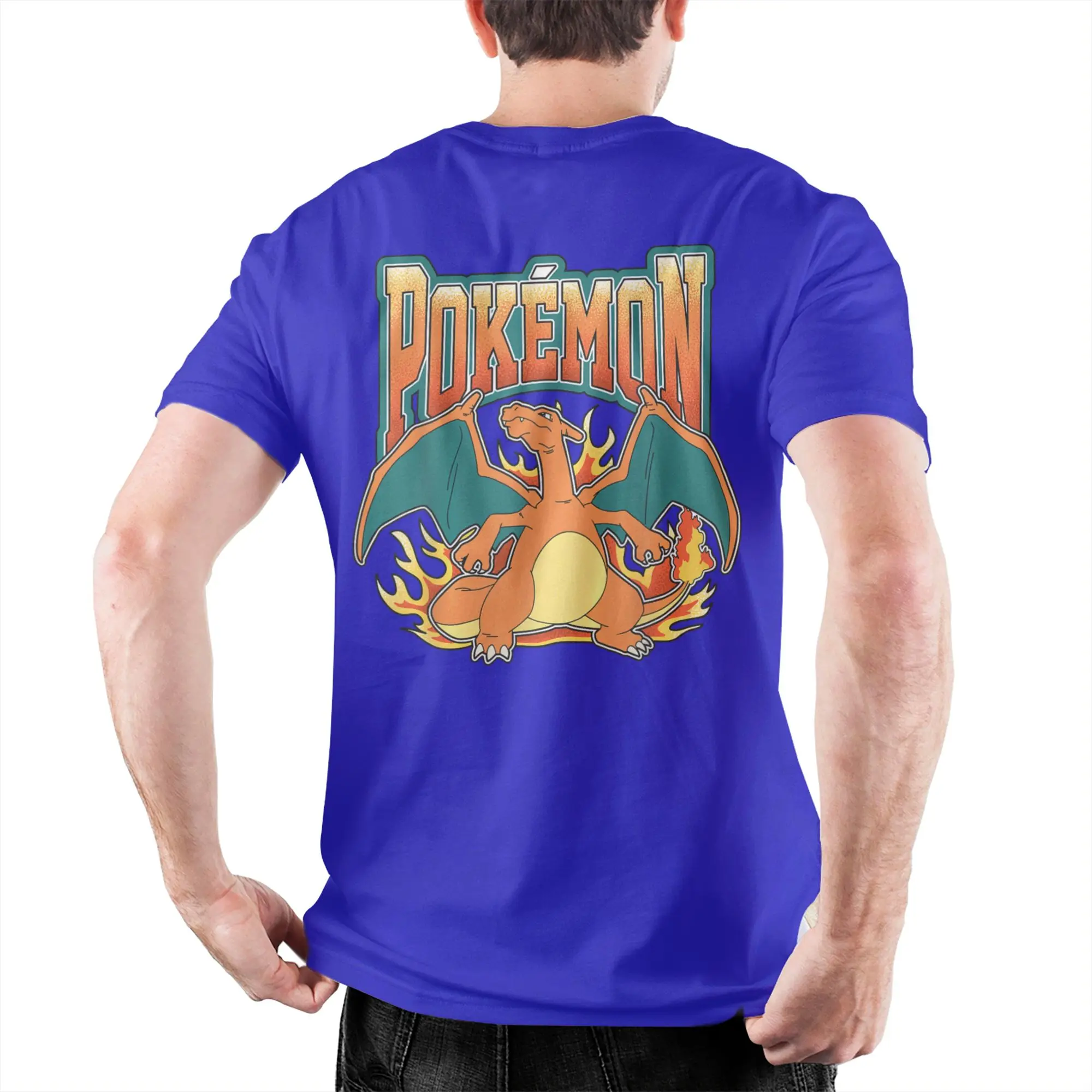 Charizard Fire Type Graphic Cotton T-Shirts - Unisex Round Neck Short Sleeve