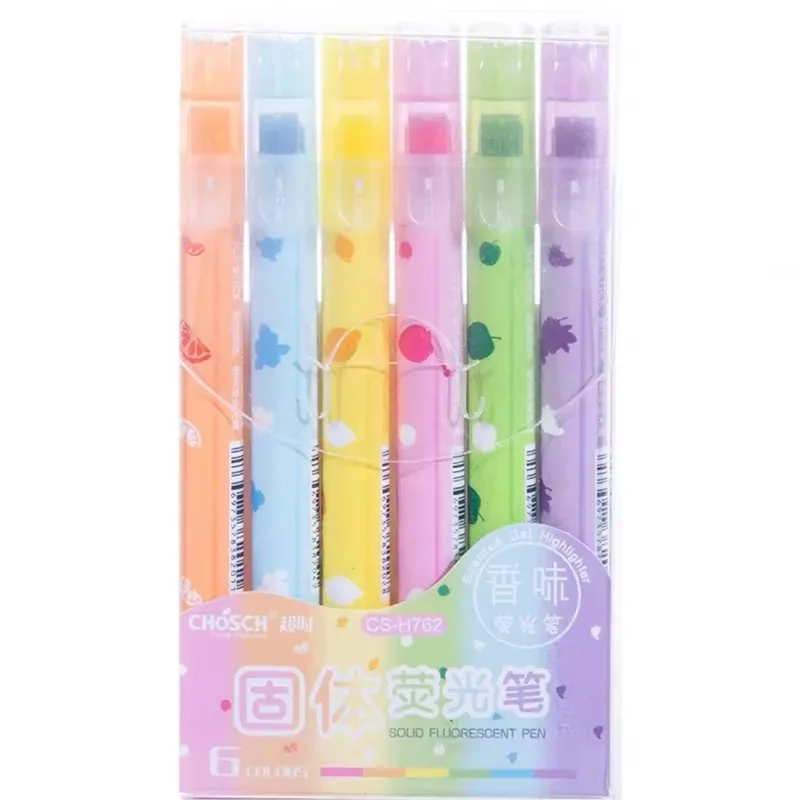 6 Colors/set Pastel Gel Highlighters Fragrance Bible Highlighters No Bleed Bible Art Markers Journaling School Supplies 5