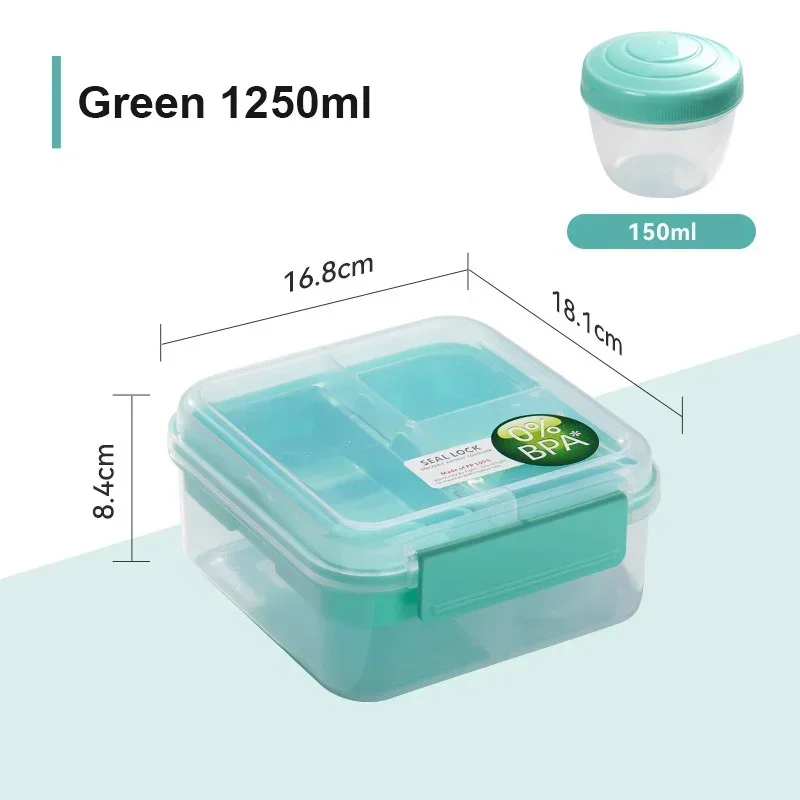 Double Layered Portable Lunch Box for Office, School, and Outdoor Picnics