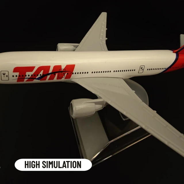 1:400 Scale Metal Aircraft Brazil TAM Air B777 Airplane 4