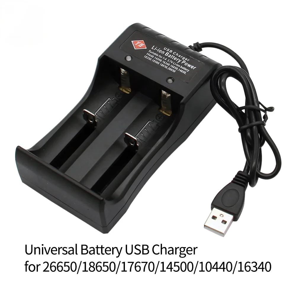 usb charging cable for hair clippers Universal 1/2 Slot Battery 3.7V 18650 26650 14500 17670 USB Charger Smart Charging For Rechargeable Li-ion NiMH Batteries magnetic charger for smart watch