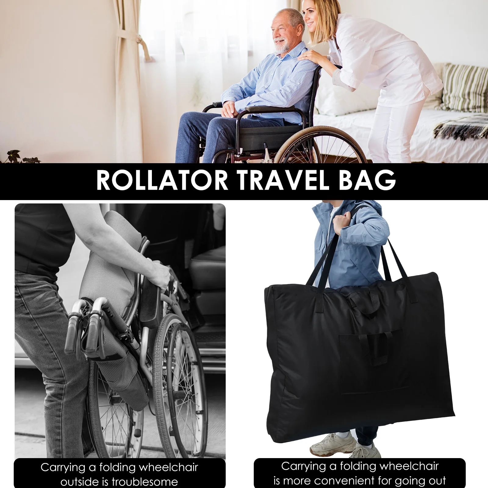 Waterproof Oxford Cloth Rollator Travel Bag