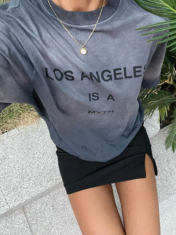 

2024 New Letter T-shirts For Women Spring Summer Classic Casual O-neck Short Sleeve Washed Tee Shirt Lady Luxury Fashion Tees