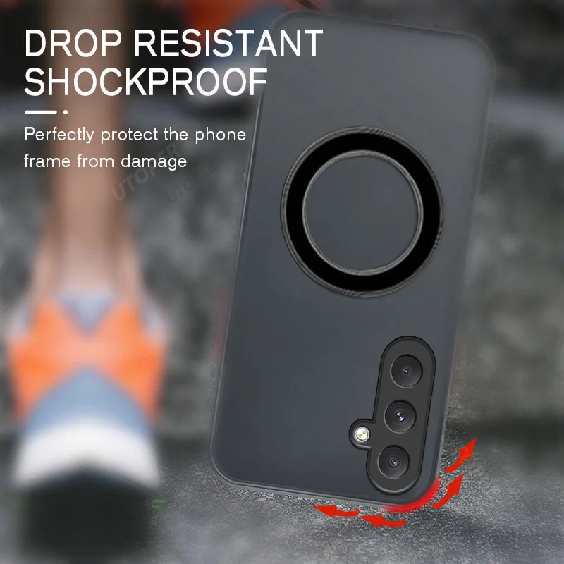 Matte Magnetic Fashion Phone Case - Durable Anti-Collision Hard Cover